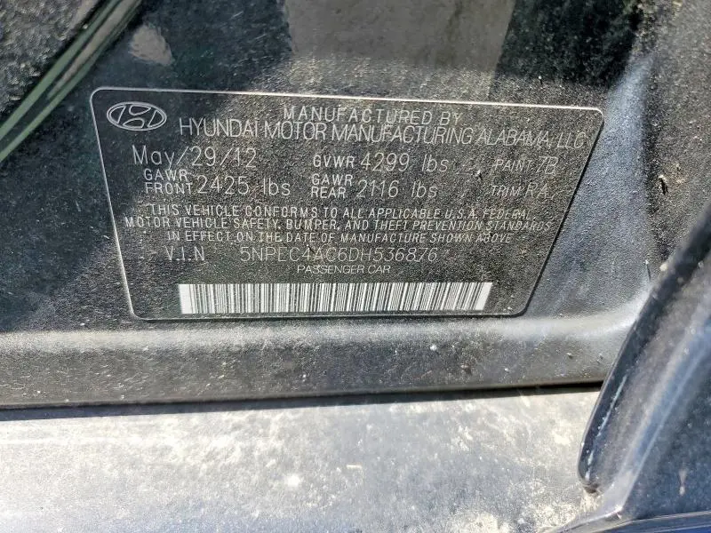 2013 HYUNDAI SONATA LIMITED  