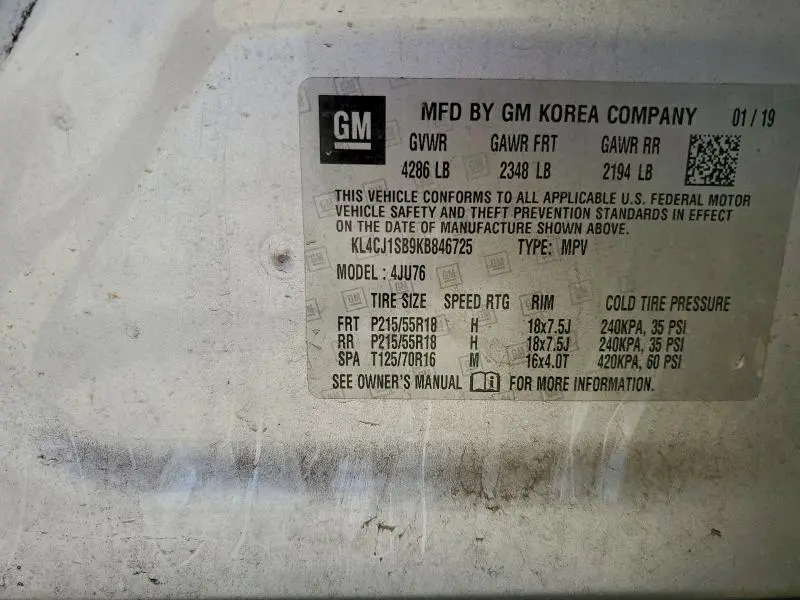 2019 BUICK ENCORE SPORT TOURING  