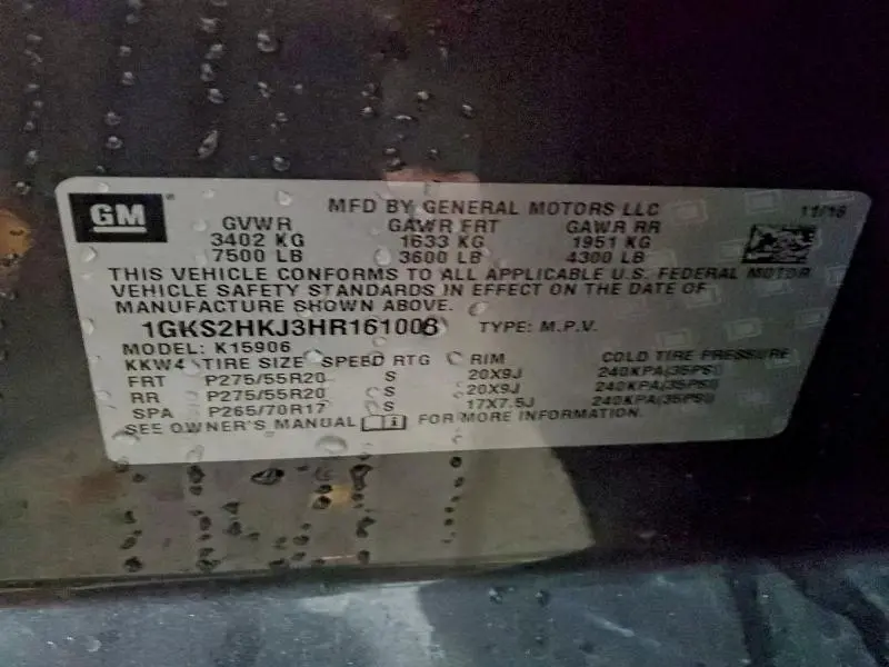 2017 GMC YUKON XL DENALI  