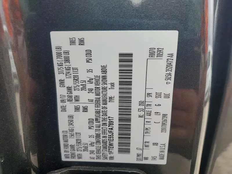 2018 FORD F150 SUPERCREW  