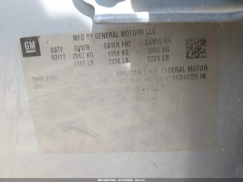 2013 CHEVROLET MALIBU 1LZ
