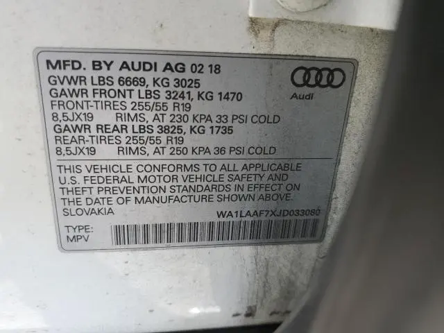 2018 AUDI Q7 PREMIUM PLUS  