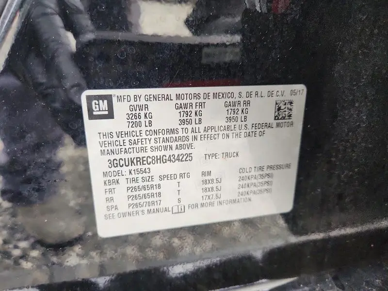 2017 CHEVROLET SILVERADO K1500 LT  