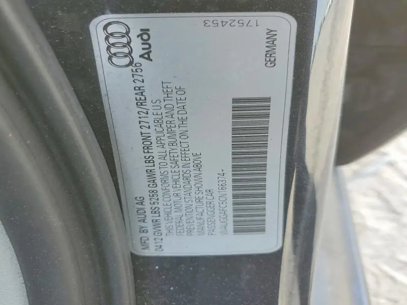 2012 AUDI A6 PREMIUM PLUS  