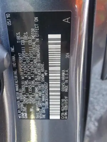 2010 TOYOTA HIGHLANDER   