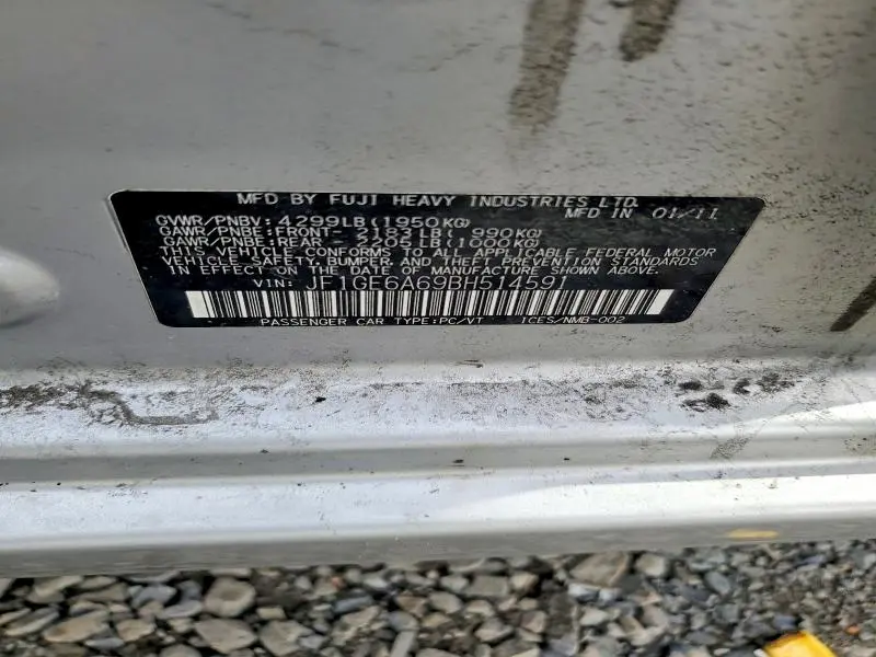 2011 SUBARU IMPREZA 2.5I  