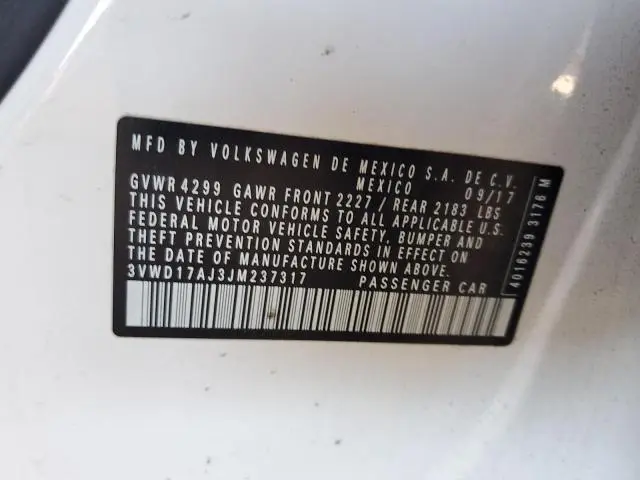 2018 VOLKSWAGEN JETTA SPORT  