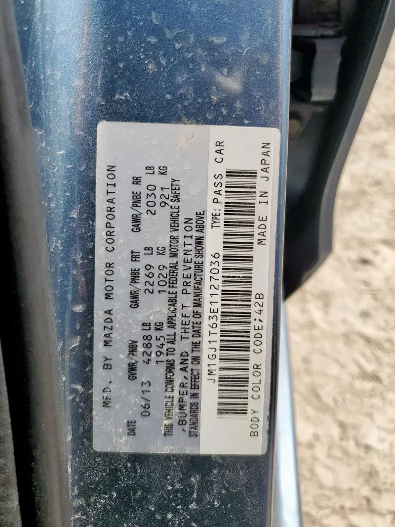 2014 MAZDA 6 TOURING  