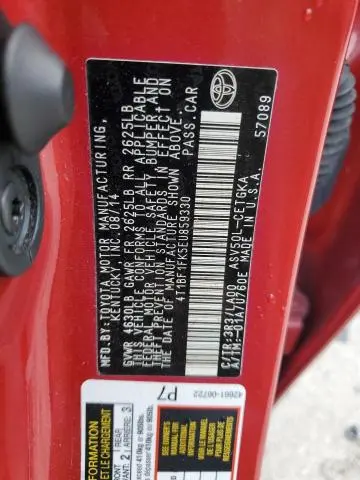 2014 TOYOTA CAMRY L  