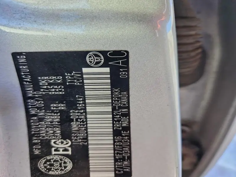 2010 TOYOTA COROLLA BASE  