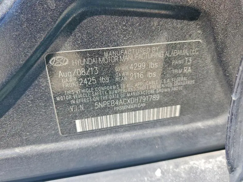 2013 HYUNDAI SONATA GLS  