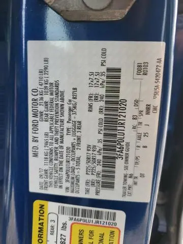 2018 FORD FUSION SE HYBRID  