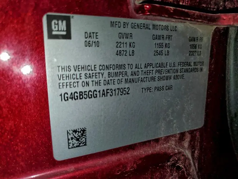 2010 BUICK LACROSSE CX  