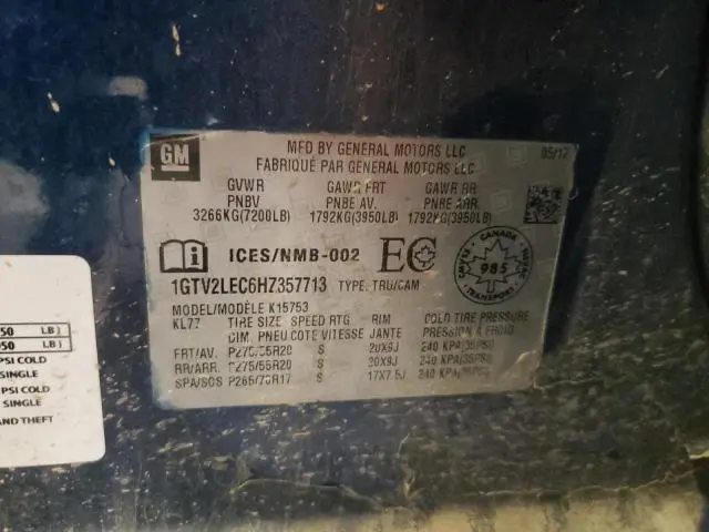 2017 GMC SIERRA K1500  