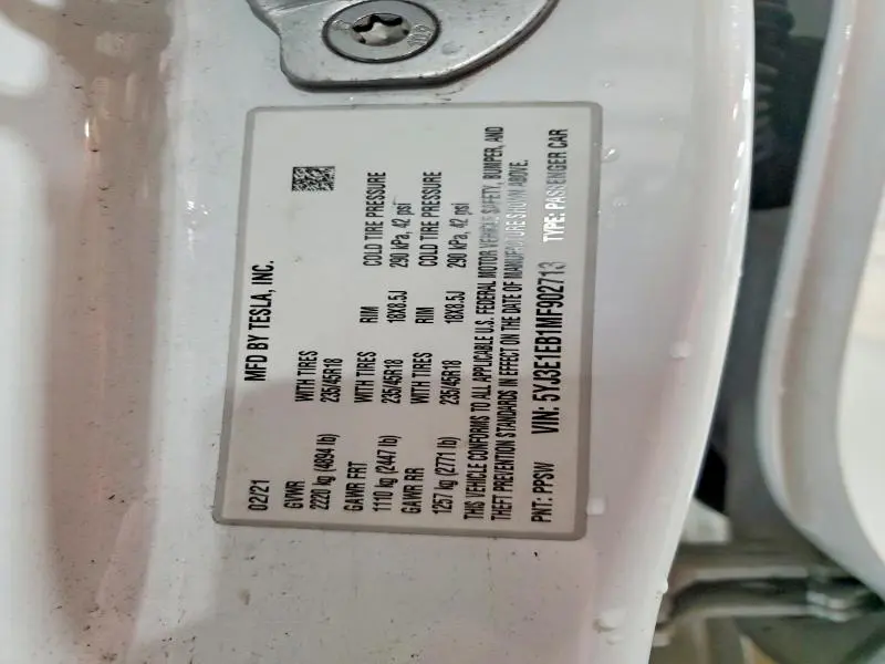 2021 TESLA MODEL 3   
