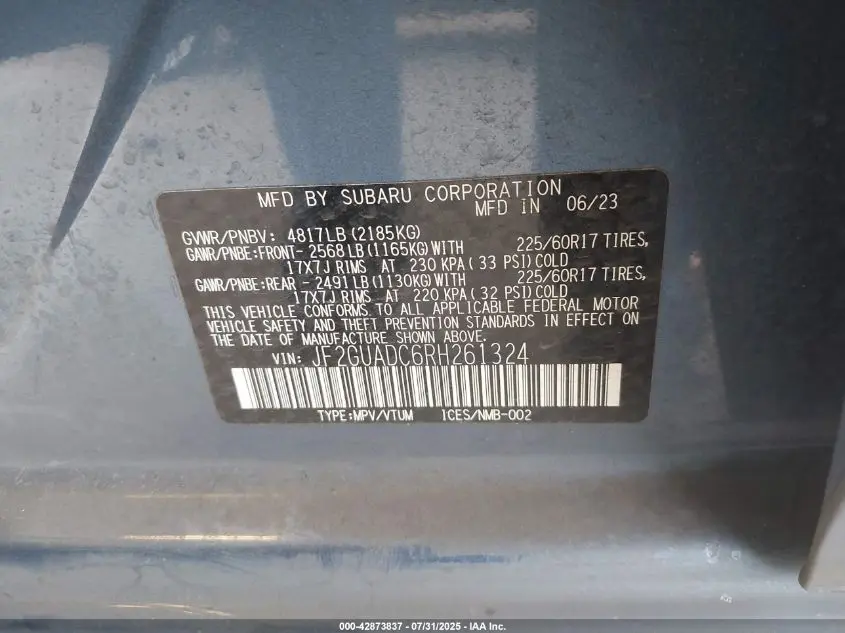 2024 SUBARU CROSSTREK PREMIUM