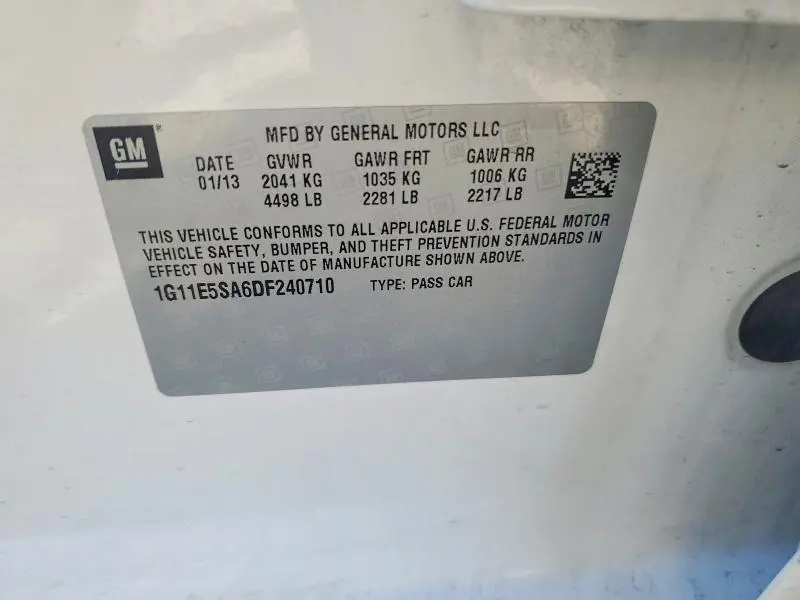 2013 CHEVROLET MALIBU 2LT  