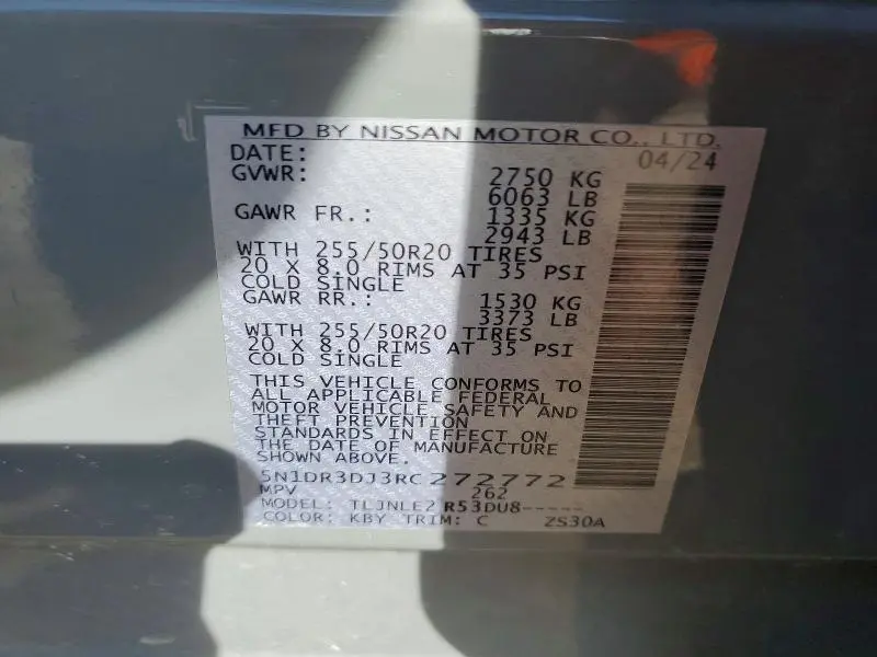 2024 NISSAN PATHFINDER PLATINUM  