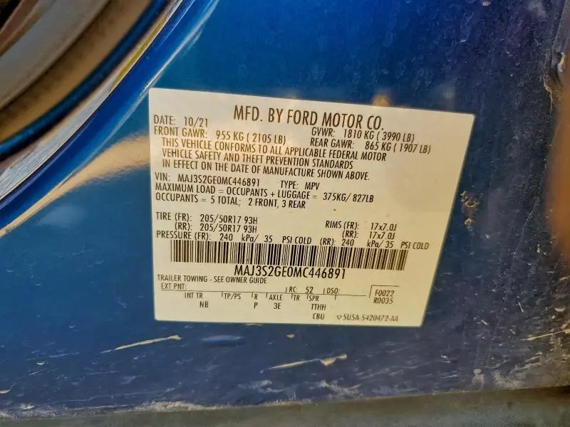 2021 FORD ECOSPORT SE  