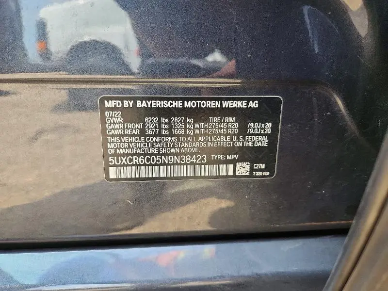 2022 BMW X5 XDRIVE40I  