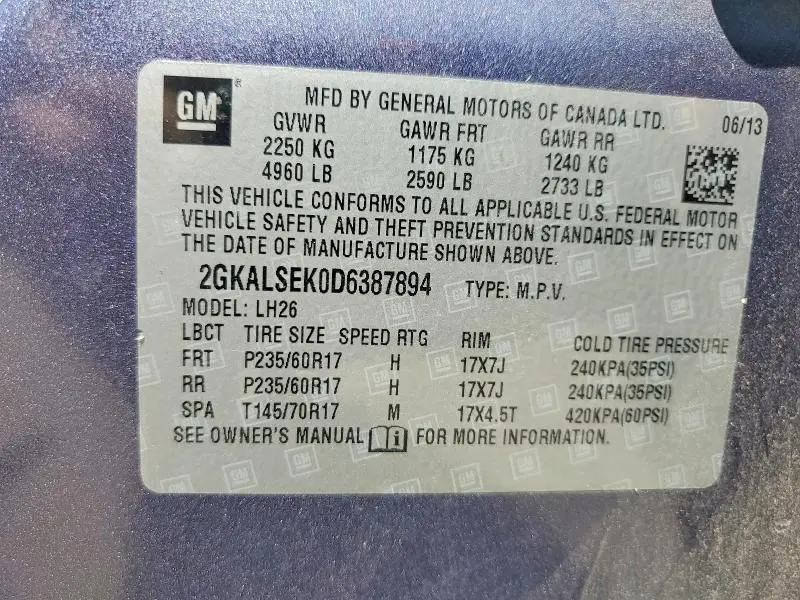 2013 GMC TERRAIN SLE  