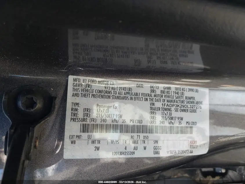 2013 FORD FOCUS SE