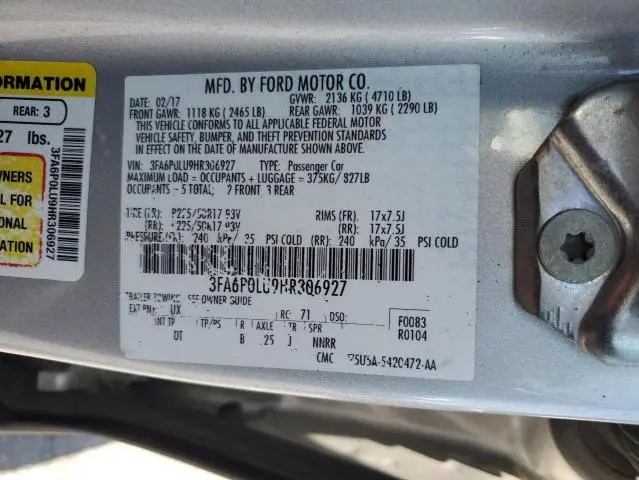 2017 FORD FUSION SE HYBRID  