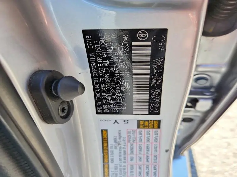 2018 TOYOTA PRIUS TWO  