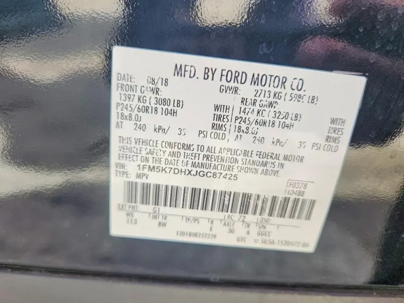2018 FORD EXPLORER XLT  