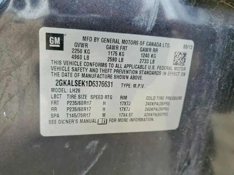 2013 GMC TERRAIN SLE  