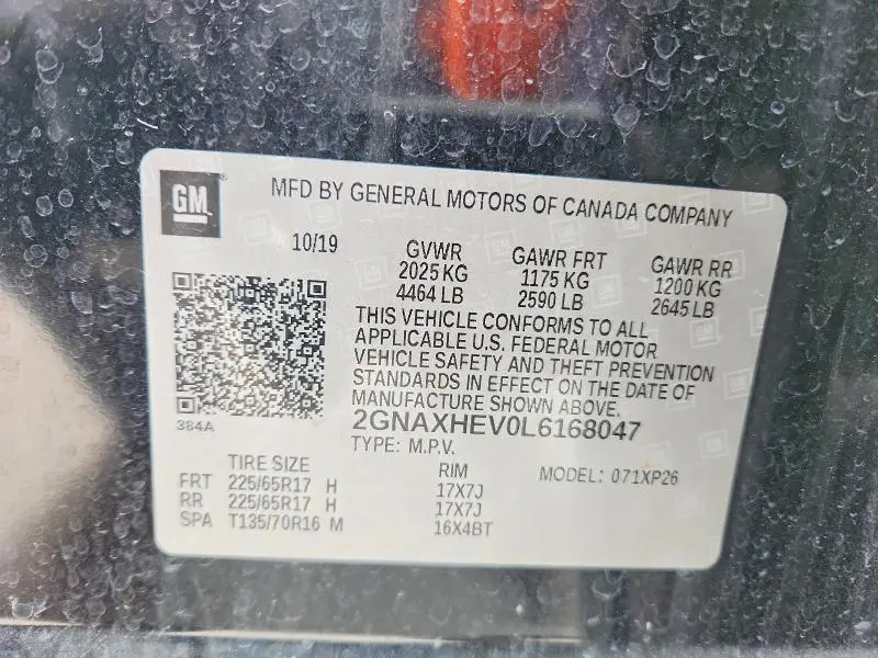 2020 CHEVROLET EQUINOX LS  