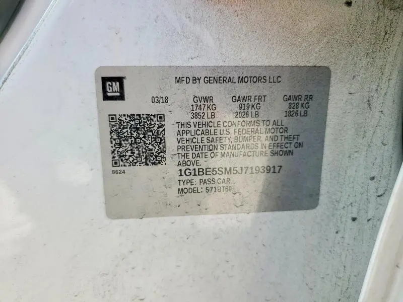 2018 CHEVROLET CRUZE LT  