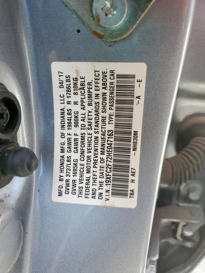 2017 HONDA CIVIC EX  