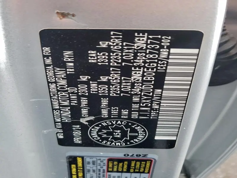 2014 HYUNDAI SANTA FE SPORT   