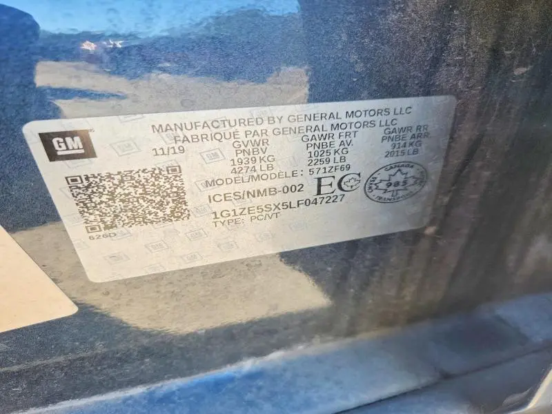 2020 CHEVROLET MALIBU PREMIER  