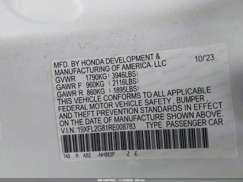 2024 HONDA CIVIC SPORT