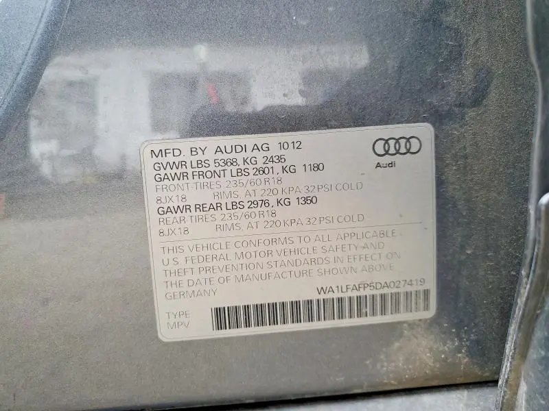 2013 AUDI Q5 PREMIUM PLUS  