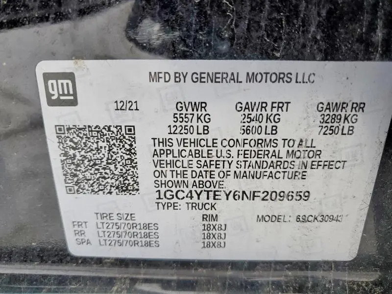 2022 CHEVROLET SILVERADO K3500 LT  