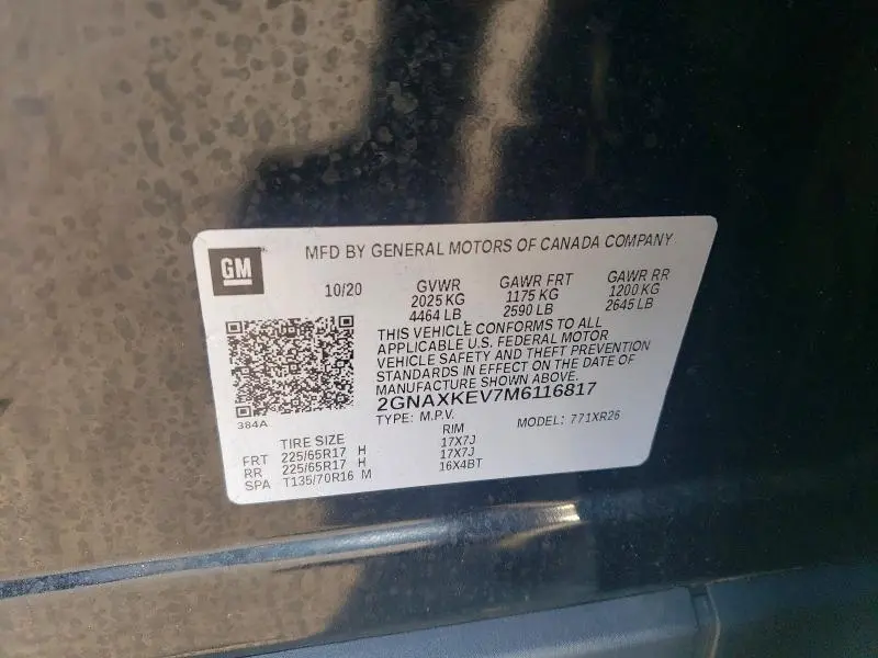 2021 CHEVROLET EQUINOX LT  