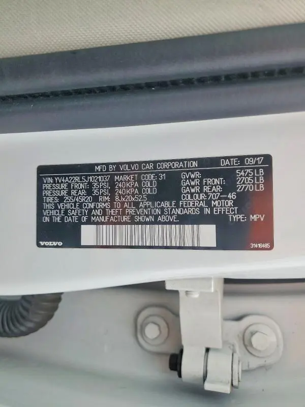 2018 VOLVO XC60 T6 INSCRIPTION  