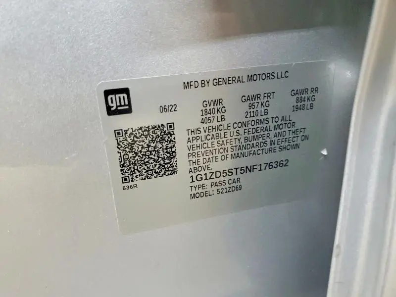 2022 CHEVROLET MALIBU LT  