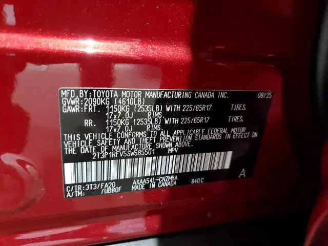 2025 TOYOTA RAV4 XLE  