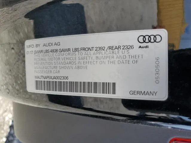 2018 AUDI A5 PREMIUM PLUS S-LINE  