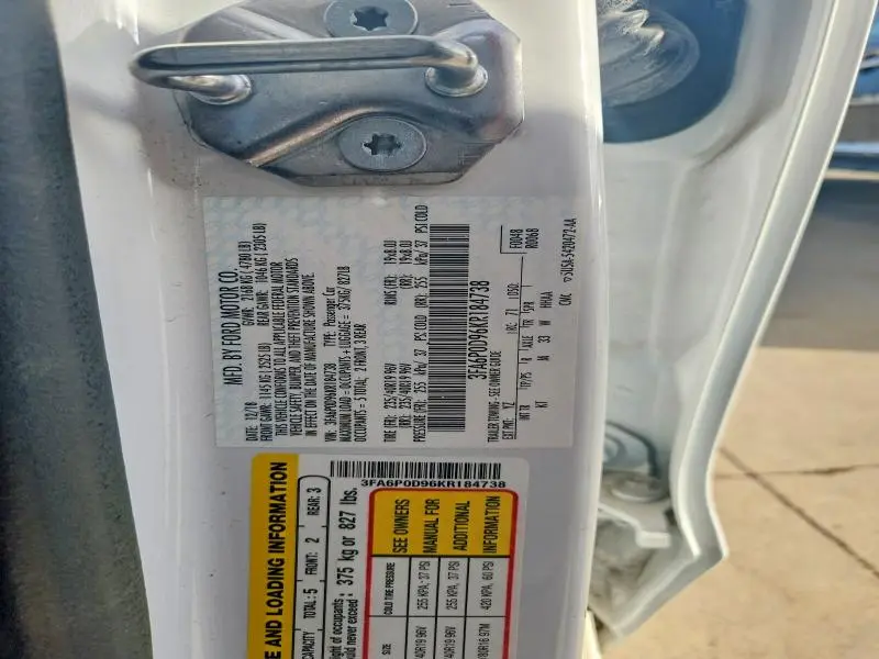 2019 FORD FUSION TITANIUM  