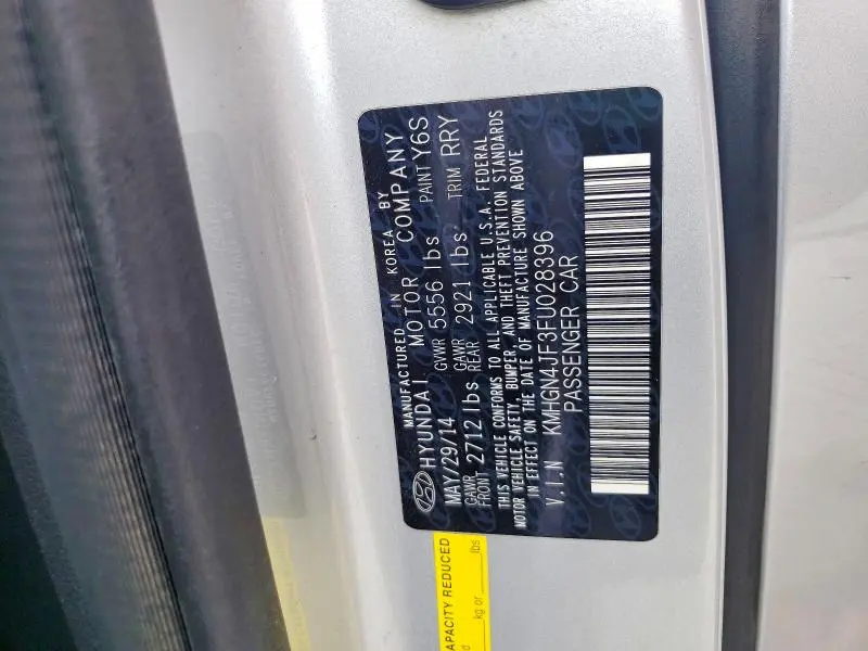 2015 HYUNDAI GENESIS 5.0L  
