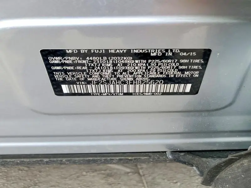 2015 SUBARU FORESTER 2.5I LIMITED  