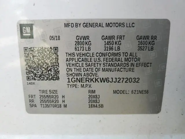 2018 CHEVROLET TRAVERSE PREMIER  