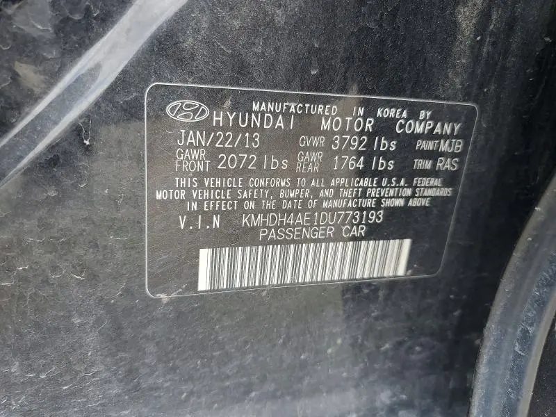 2013 HYUNDAI ELANTRA GLS  