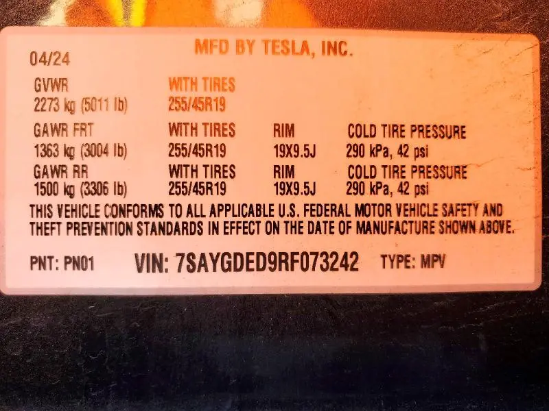 2024 TESLA MODEL Y   