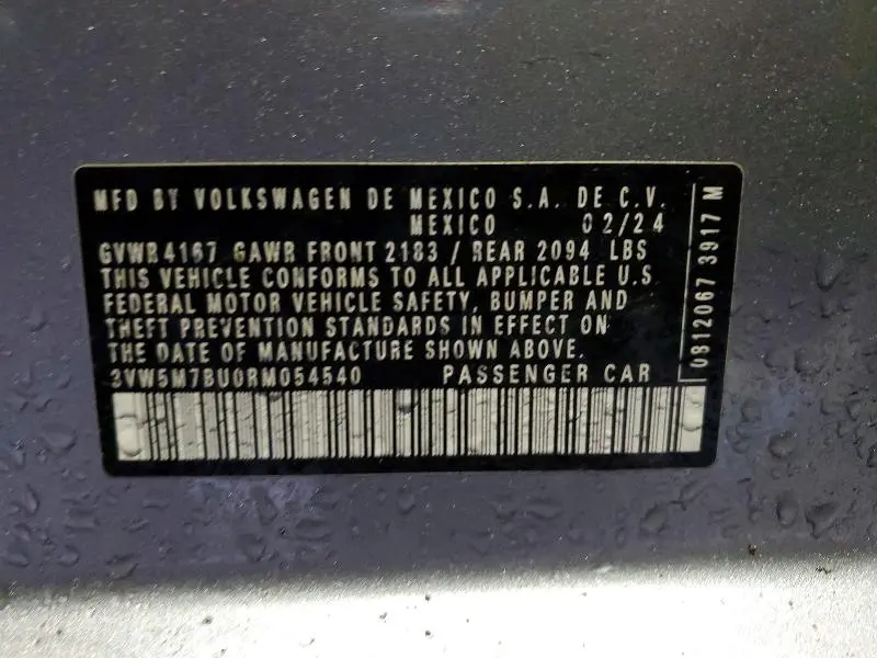 2024 VOLKSWAGEN JETTA S  